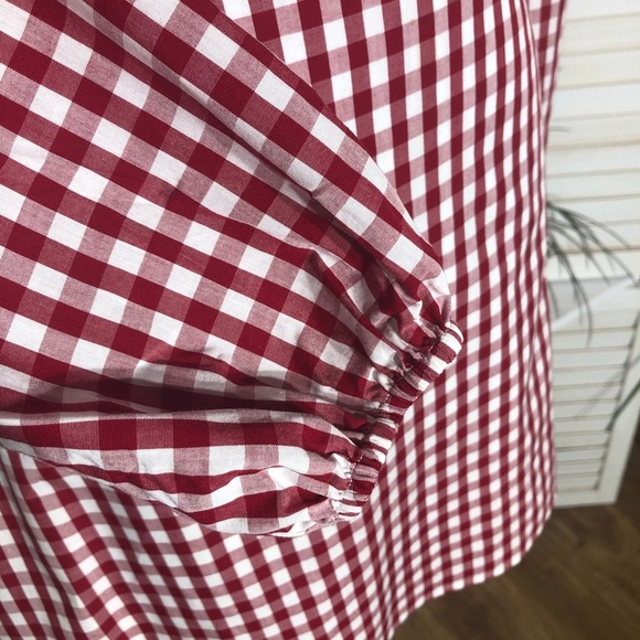 Lovers and Friends Gingham Red Mini Dress One Shoulder M - Picture 14 of 16